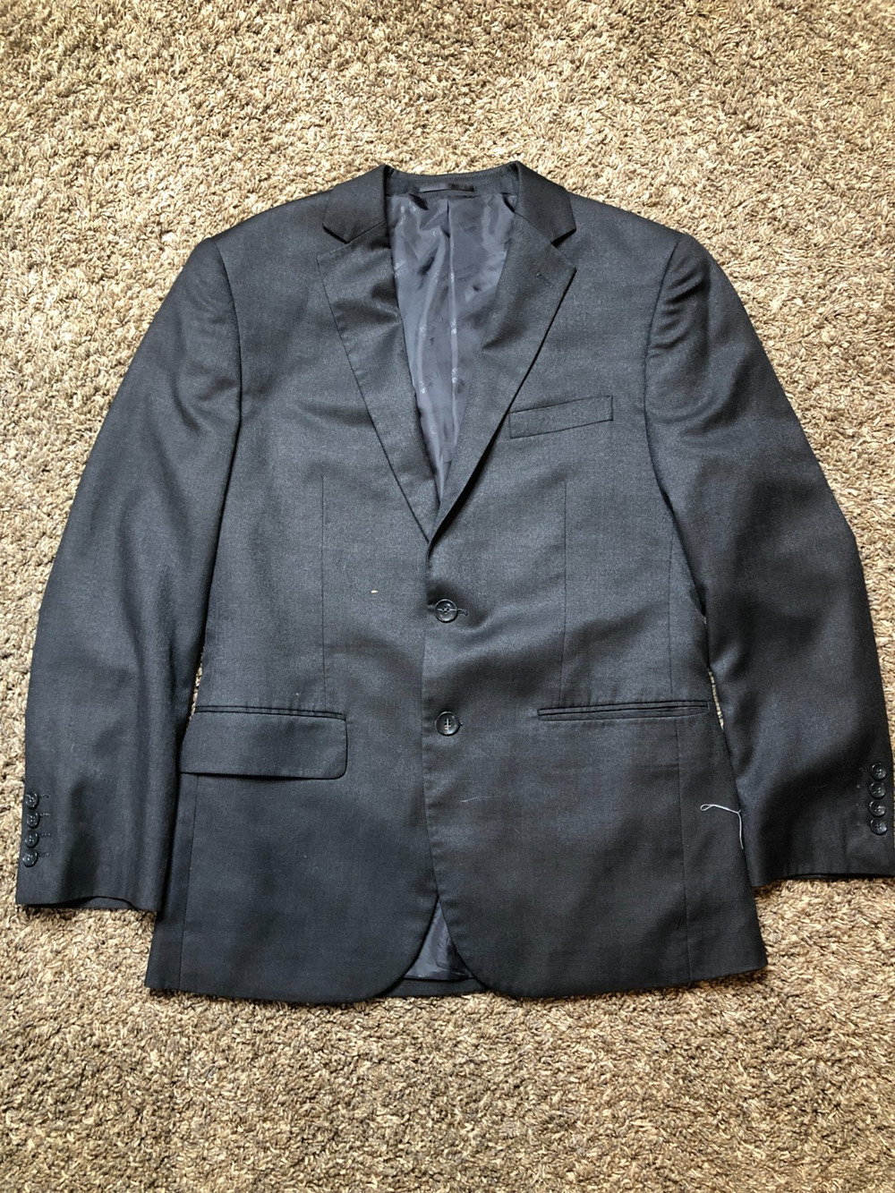Carlo Lusso Men's 2 Button Vented Nino Suit Jacket Blazer Gray 38R 67901